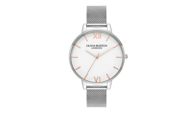 Olivia Burton Ladies Silver Stainless Steel Strap Watch