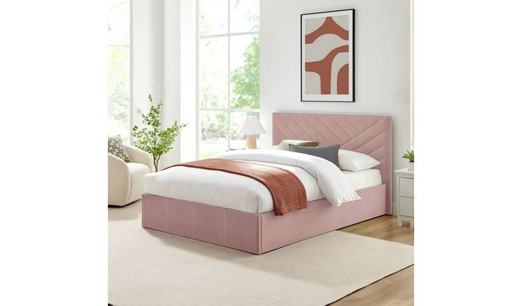 Argos Home Luca Double End Lift Ottoman Bed - Pink