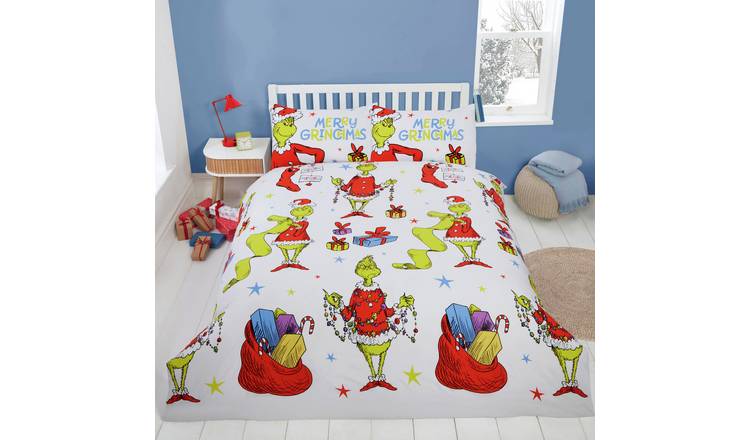 The Grinch White Kids Bedding Set - Double