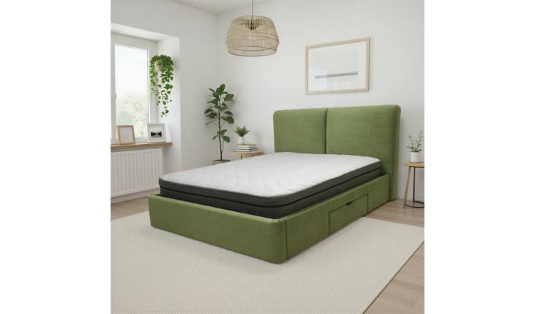 Koble Olivia 3 Drawer Kingsize Storage Bed Frame - Green