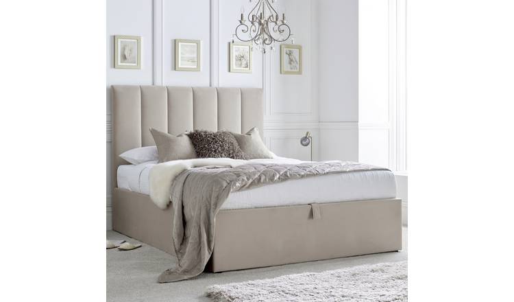 Time4Sleep Linea Double End Lift Ottoman Bed - Beige