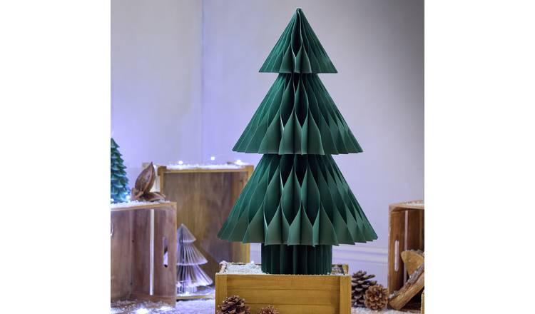 Habitat Green Paper Honeycomb Christmas Tree