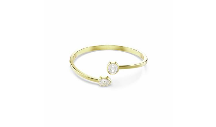 Swarovski Gold Tone Plated Imber Hinged Bangle