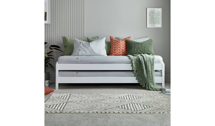 Time4Sleep Stacking Single Wooden Guest Bed - White