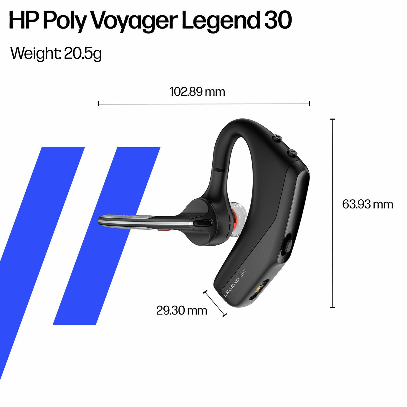 Buy HP Poly Voyager Legend 30 Bluetooth Headset - Black | Laptop