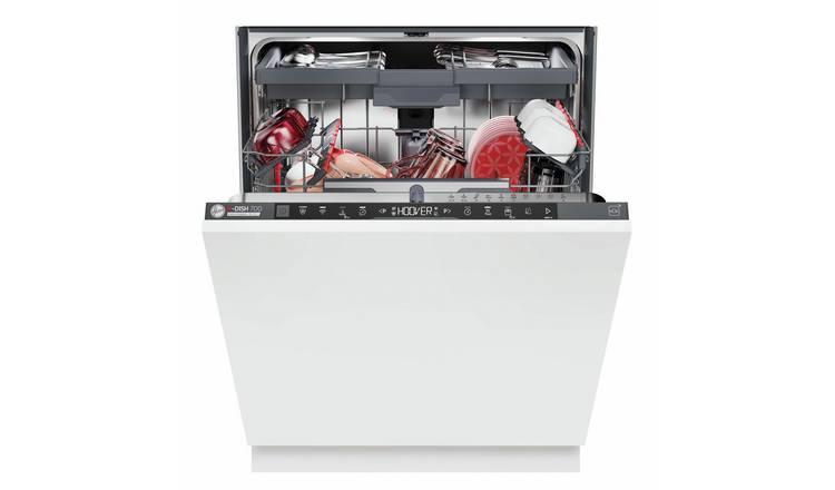 Hoover HI 4A4S3PSA-80 Built-In Full Size Dishwasher - Grey