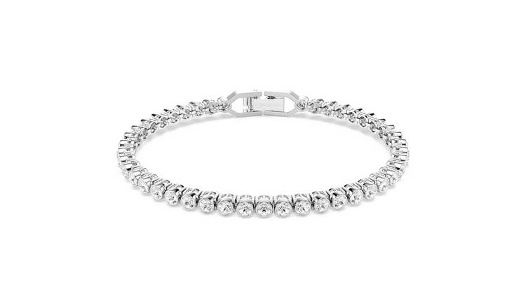 Swarovski Rhodium Plated Crystal Imber Emily Tennis Bracelet