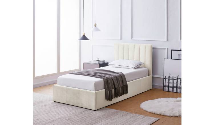 Argos Home Pandora Single End Lift Ottoman Bed - Cream