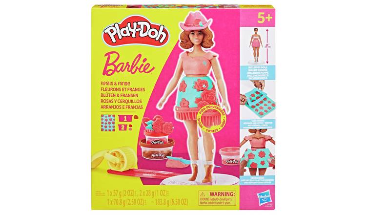 Play-Doh Barbie Florals & Fringe with 3 Tubs & Accessories