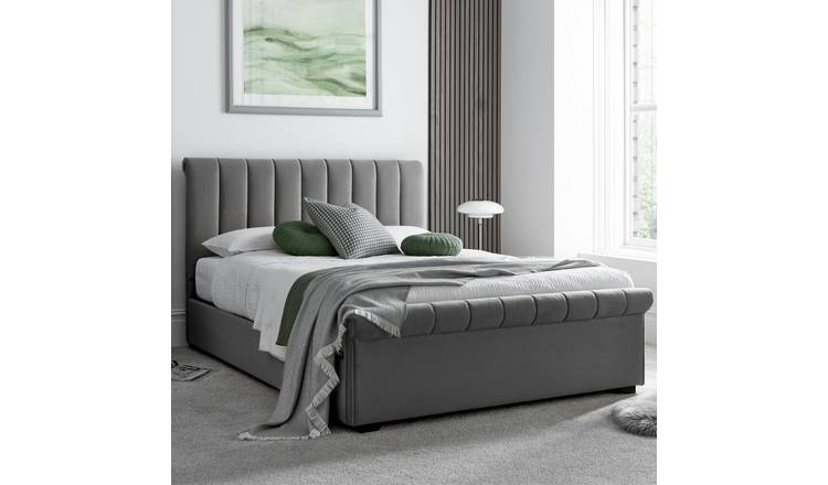 Time4Sleep Ascot Kingsize Side Lift Ottoman Bed - Grey