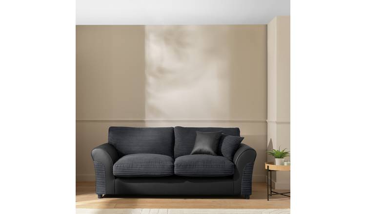 Argos Home Harry 3 Seater Sofa - Charcoal