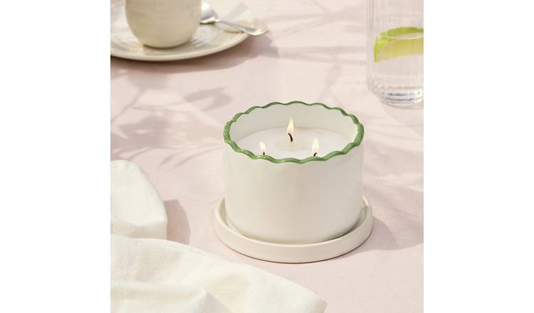 Argos Home Scalloped Edge Citronella Candle