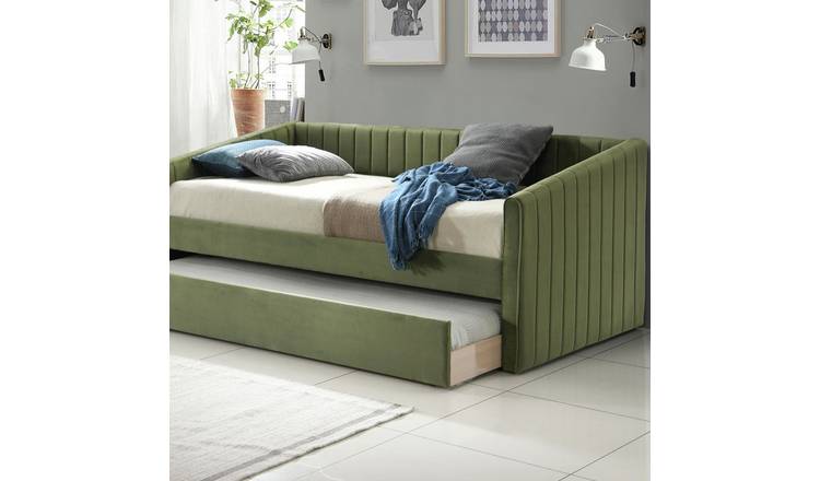 Time4Sleep Sanderson Single Guest Bed with Trundle - Green