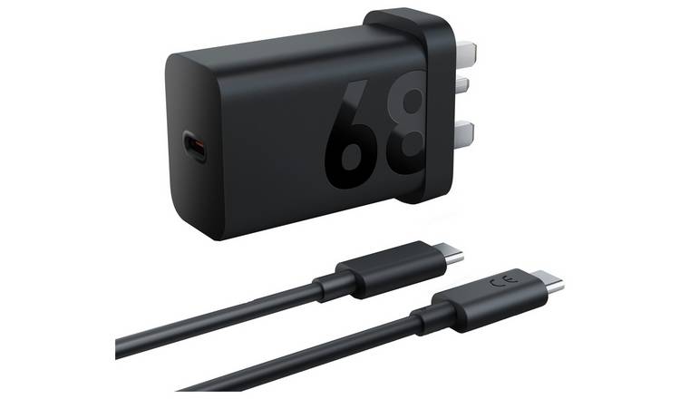 Lenovo 68W USB-C Wall Charger and Cable - Black