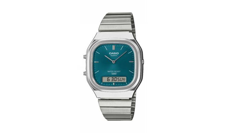 Casio Ladies Analogue Shaped Turquoise Dial Bracelet Watch