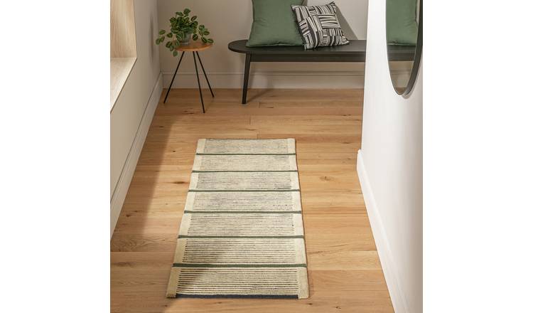 Habitat Archive Industrial Stripe Neutral Runner - 66x200cm