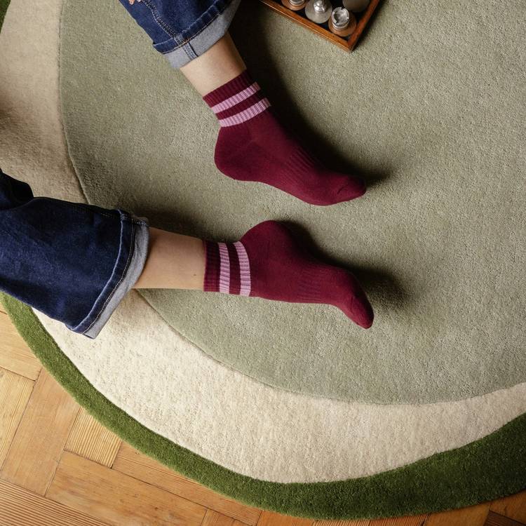 Habitat Archive Abstract Circle Wool Cut Pile Rug-120x120cm 0