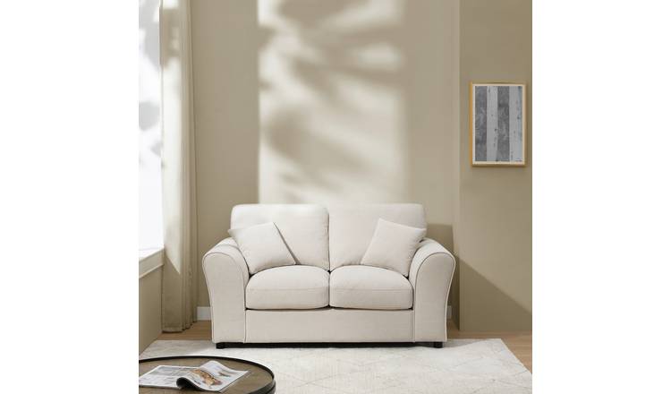 Argos Home Harry Fabric 2 Seater Sofa - Natural