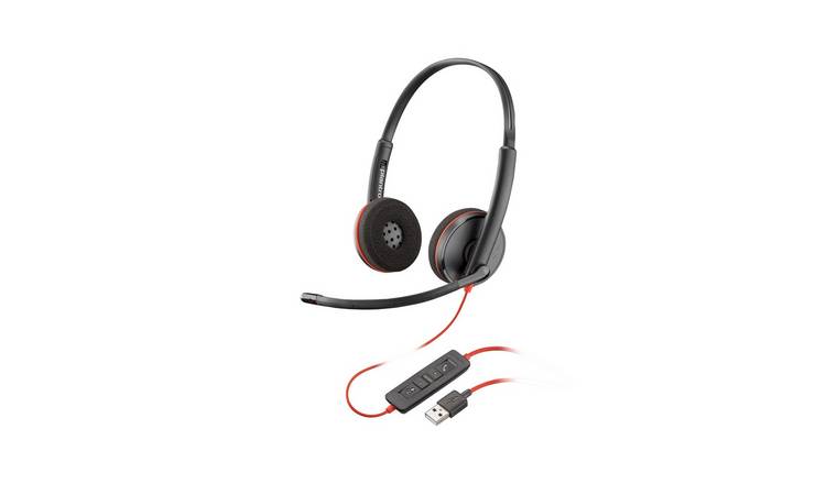 Poly Black wire 3220 USB-C PC Headset - Black