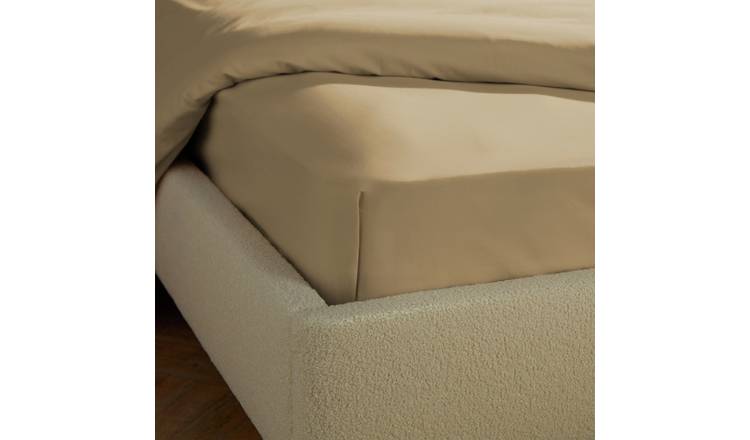 Silentnight Supersoft Plain Ecru Fitted Sheet - Single