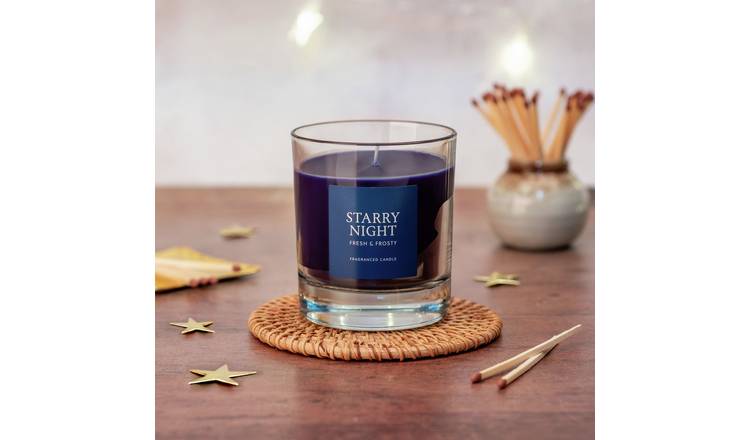 Starry Night Scented Medium Candle - Fresh & Frosty