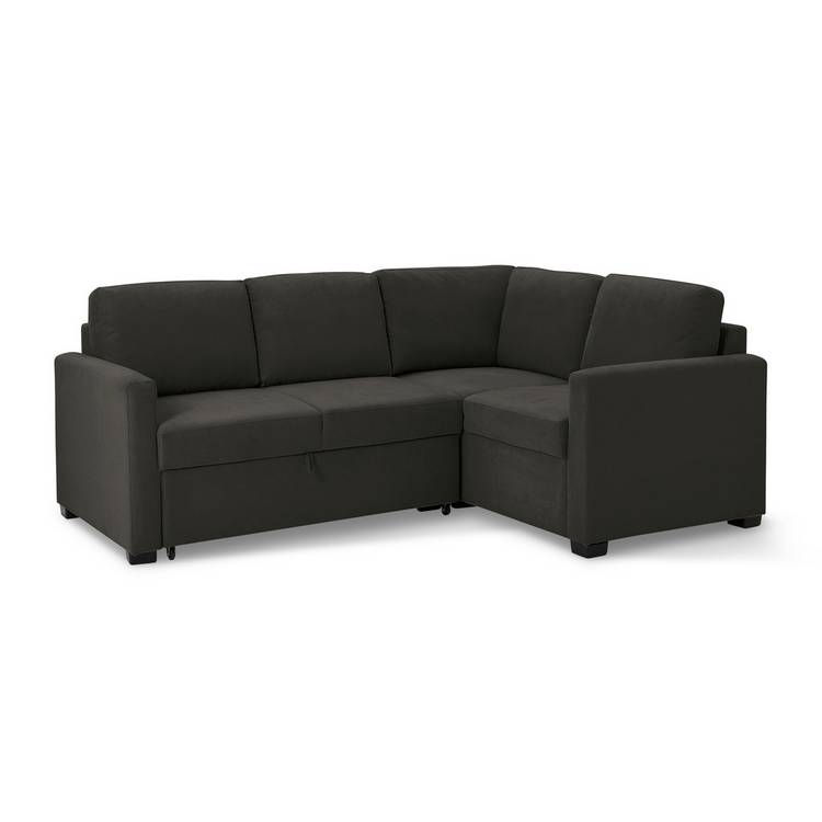 Habitat Reagan Fabric Right Hand Corner Sofa Bed- Charcoal 0