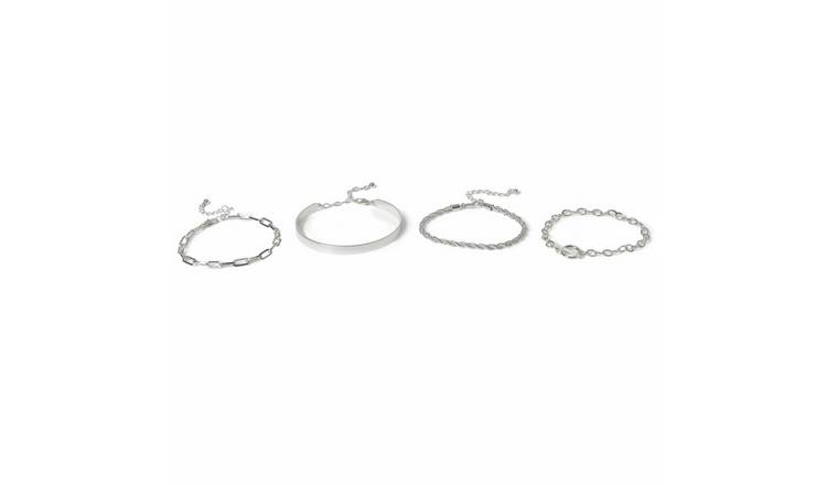 Liars & Lovers Silver T-Bar Paperclip Wristwear Set
