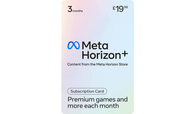 Meta Horizon+ 3 Months Subscription 19.99 GBP Gift Card