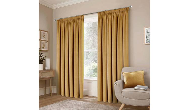 Luxury Living Montreal Taped Top Curtains 114cm x 137cm - Gold