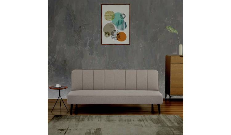 Argos Home Denzel Fabric Clic Clac Sofa Bed - Natural