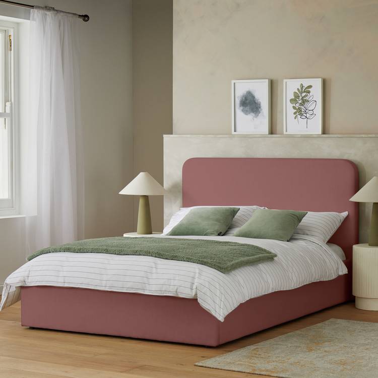 Habitat Chadwell Small Double End Lift Ottoman Bed  - Pink 0