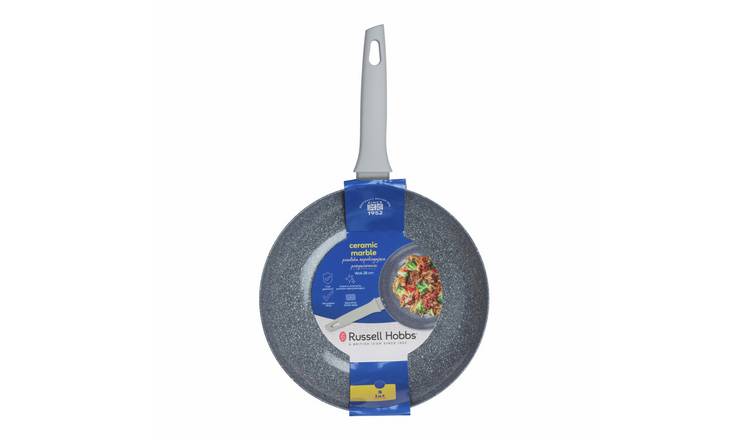 Russell Hobbs 28cm Grey Marble Aluminium Wok