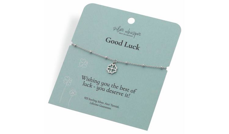 Hot Diamonds Sterling Silver Good Luck Clover Charm Bracelet