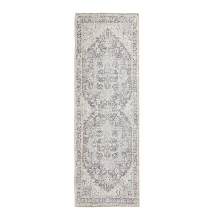 Habitat Vintage Effect Grey Flatweave Runner - 200x66cm 0
