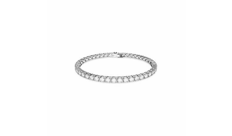 Swarovski Rhodium Plated Crystal Matrix Tennis Bracelet