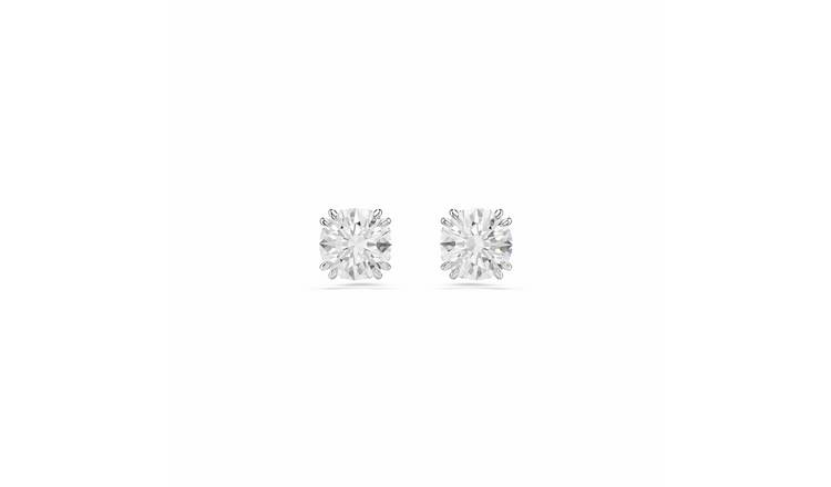 Swarovski Rhodium Plated Crystal Stilla Stud Earrings