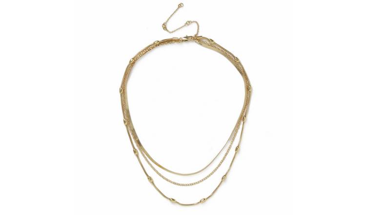 Liars & Lovers Gold Plated Multilayer Snake Chain Necklace