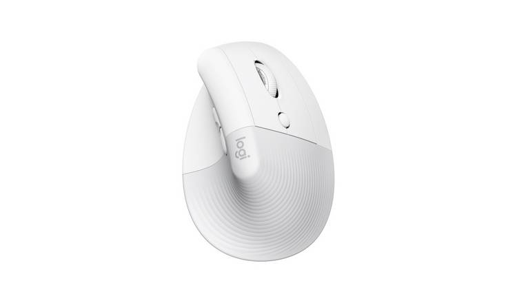Logitech Lift for Mac Ergonomic Wireless Mouse - Off White