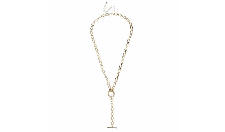 Liars & Lovers Yellow Gold T-Bar Long Necklace