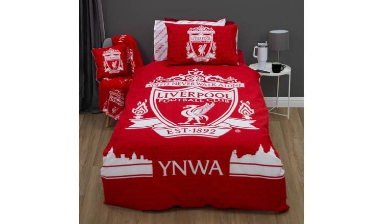 Liverpool FC Football Red & White Kids Bedding Set - Double