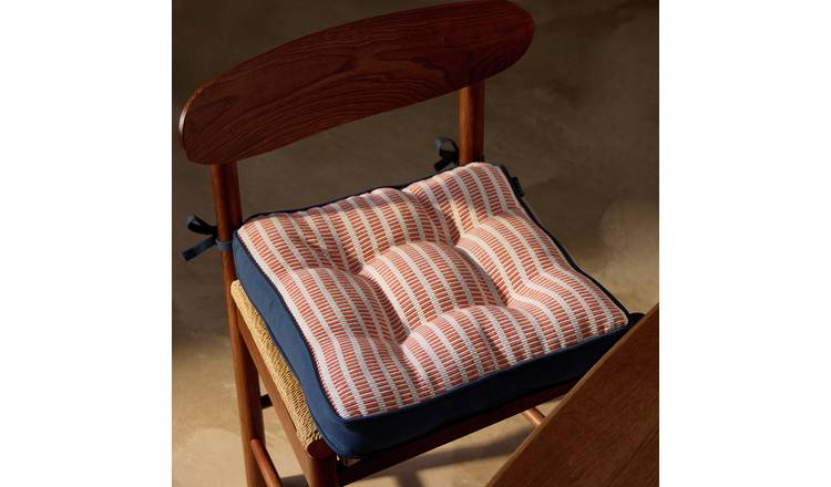 Habitat Woven Set of 2 Seat Cushion - Orange