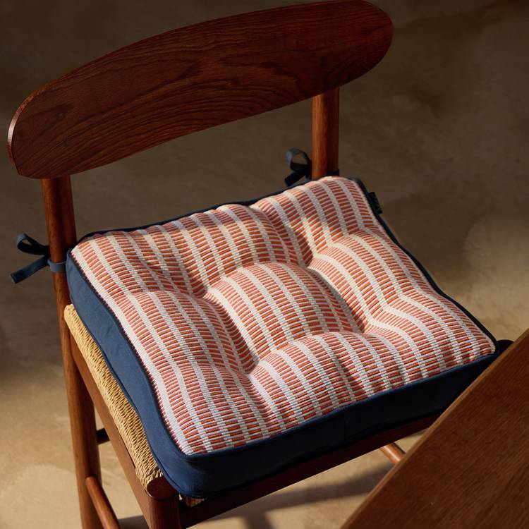 Habitat Woven Set of 2 Seat Cushion - Orange 0