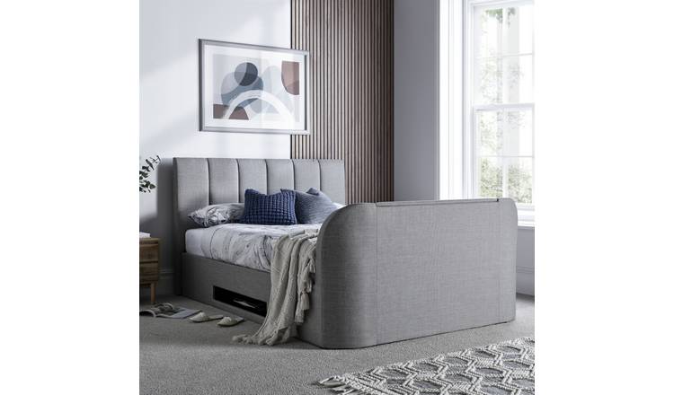 Time4Sleep Copenhagen Kingsize Ottoman TV Bed - Grey