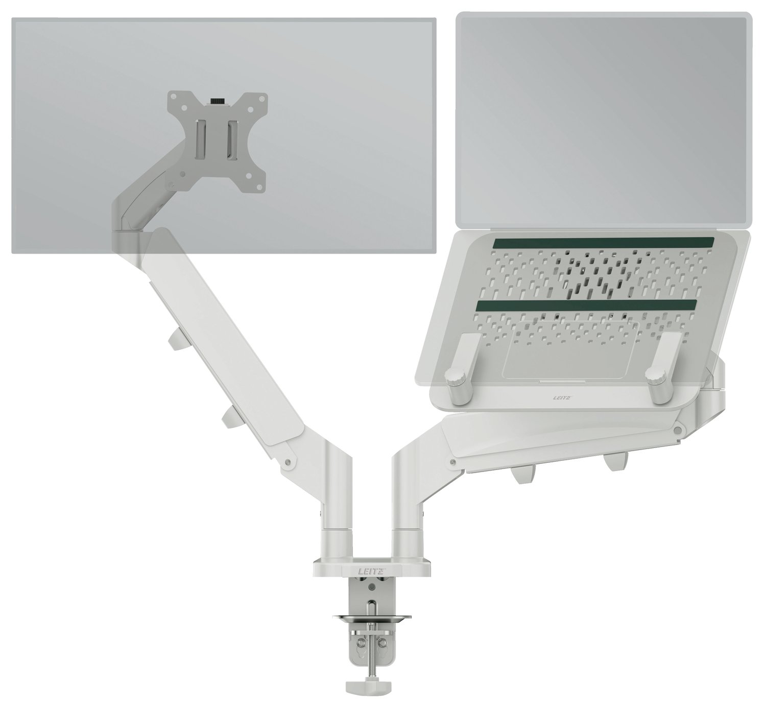 Leitz Ergo Monitor Laptop Arm - Light Grey