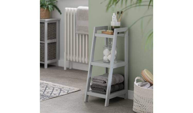 Argos Home 3 Tier Tongue & Groove Shelving Unit - Grey