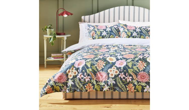 Argos Home Botanique Floral Blue Bedding Set - Single