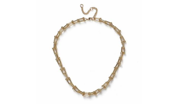 Freedom Gold Ball Link Chain Necklace