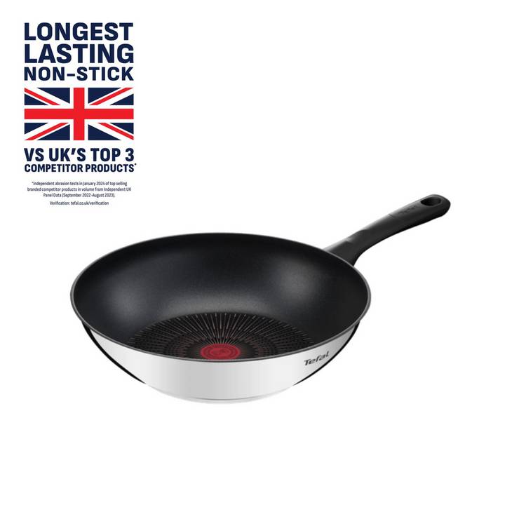 Tefal 28cm Titanium Edition Stainless Steel Wok 0