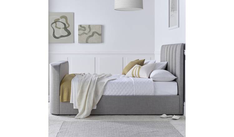 Time4Sleep Lucille Double TV Bed Frame - Grey