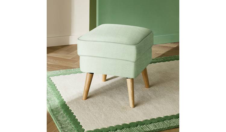 Habitat Callie Fabric Footstool - Green